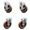 Service Caster 5 Inch High Temp Glass Filled Nylon Swivel Bolt Hole Caster Set with 2 Brakes SCC-BH20S514-GFNSHT-2-TLB-2 - alternate 1